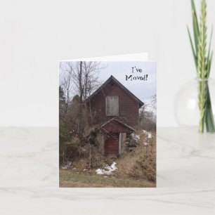 Old Homestead Fun Card New Address Moved Contact