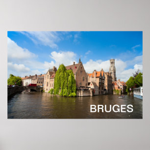 Old houses in Bruges, Belgium Poster