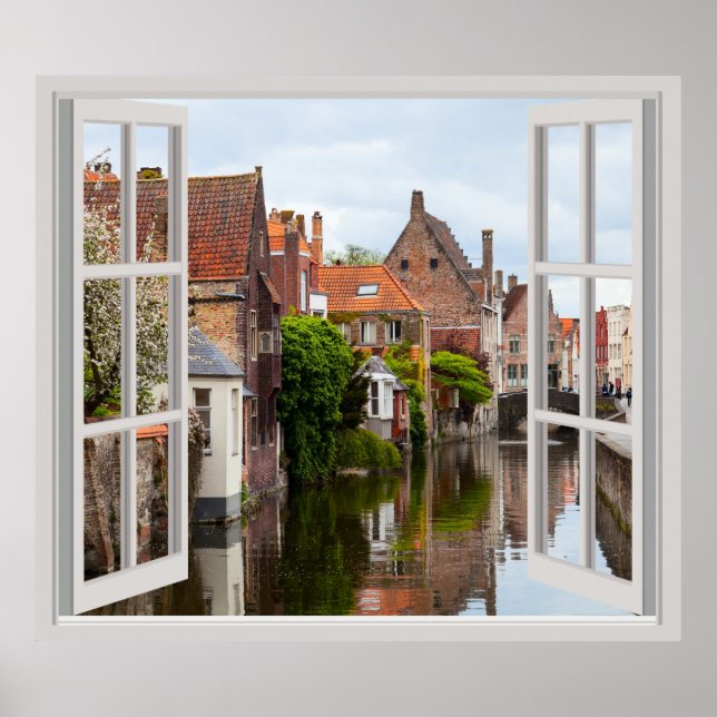 Old houses in Bruges Poster (Front)