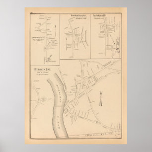 Old Hudson NH Map (1892)  Poster