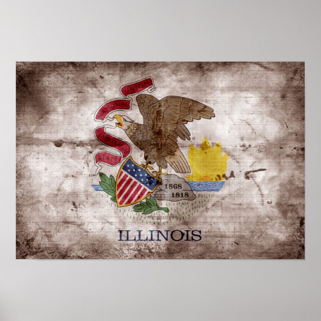 Old Illinoisan Flag; Poster (Front)