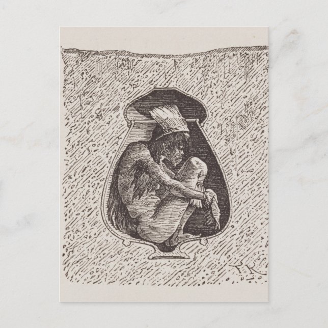 Old Indian cemetery Postcard (Front)