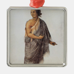 Old Indian Man Metal Ornament