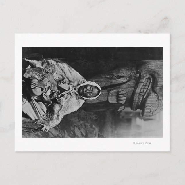 Old Indian Witch Doctor in Alaska Photograph Postcard (Front)