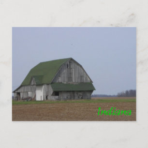 Old Indiana Barn Postcard