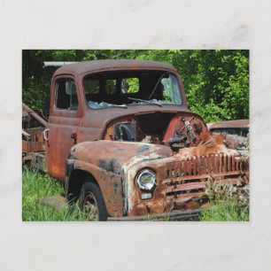 Old International Pickup Postcard