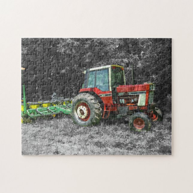 Old International Tractor Painterly Jigsaw Puzzle (Horizontal)