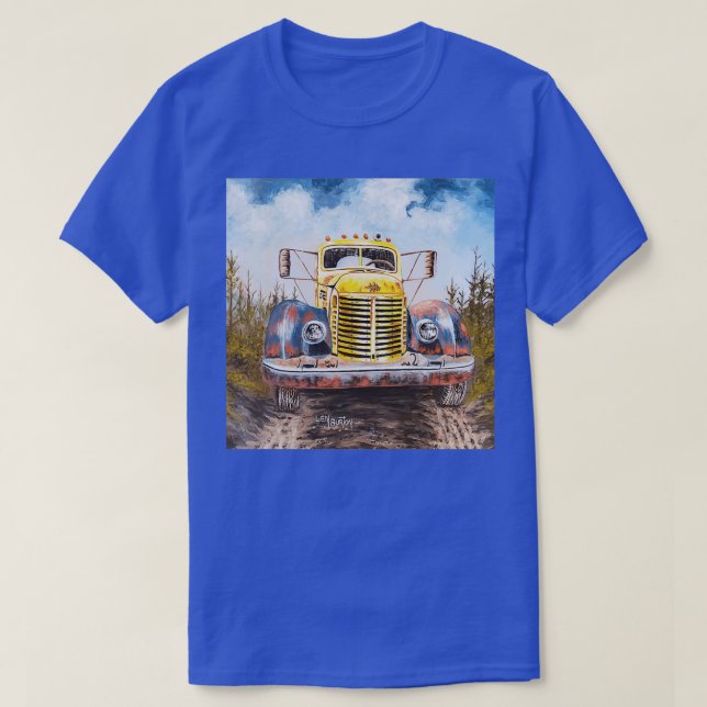 Old International truck Long T-Shirt (Design Front)