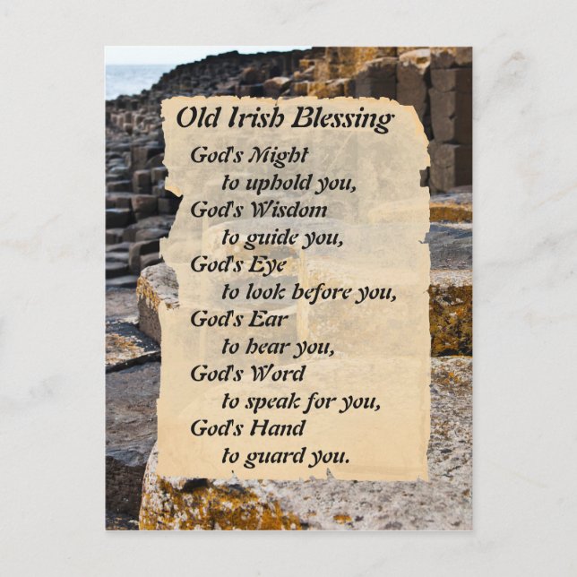Old Irish Blessing, Giants Causeway Ireland Postcard (Front)
