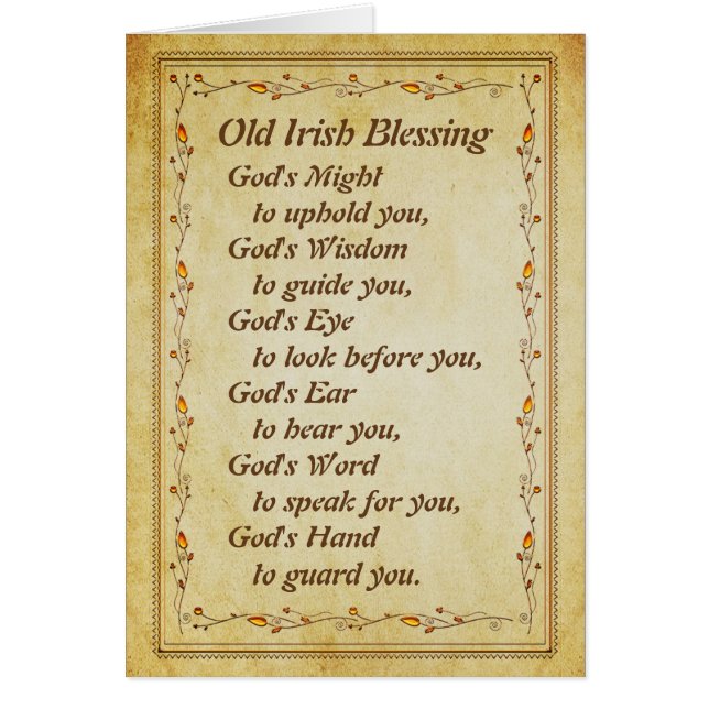 Old Irish Blessing, God's Wisdom to Guide You (Front)