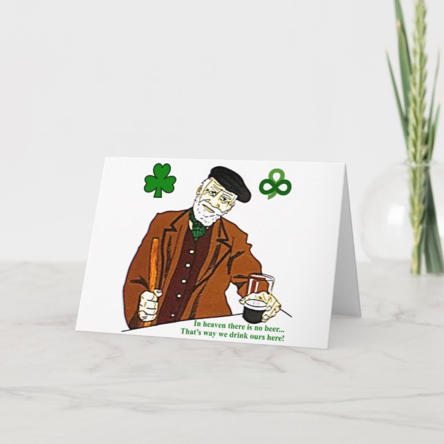 Old Irish Drinker greeting card (Front)