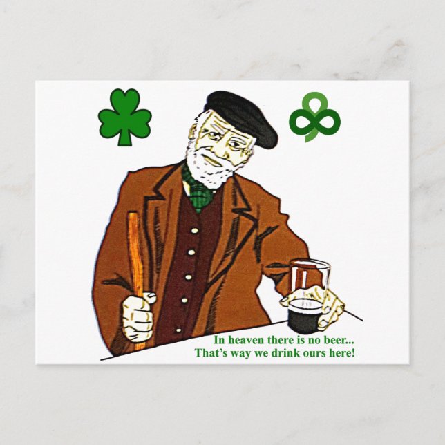 Old Irish Drinker postcard (Front)