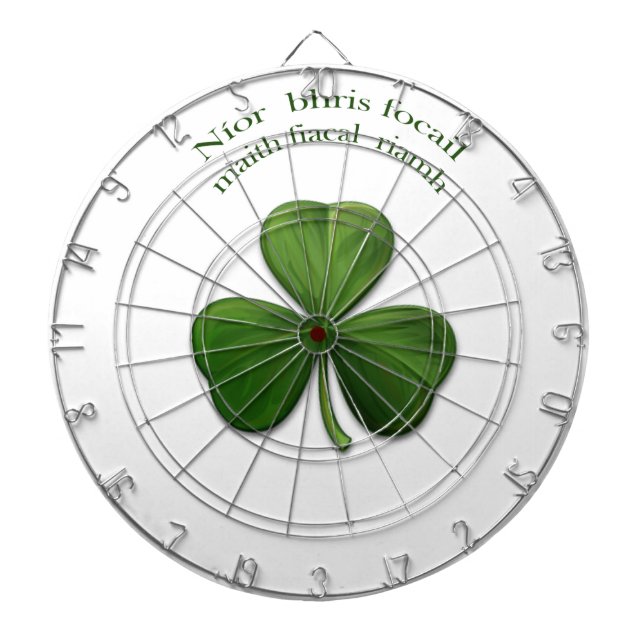 Old Irish sayings on Irish Design Products Dartboard (Front)