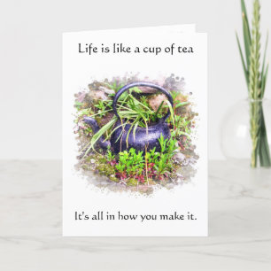 Old Irish Teapot Proverb Card