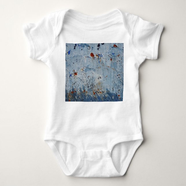 Old Iron Blue Stain Corrode Baby Bodysuit (Front)