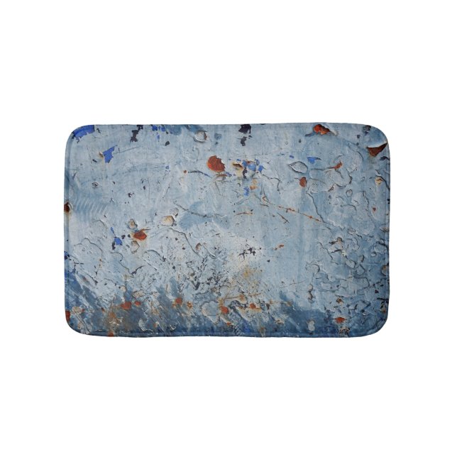 Old Iron Blue Stain Corrode Bath Mat (Front)
