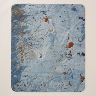 Old Iron Blue Stain Corrode Sherpa Blanket