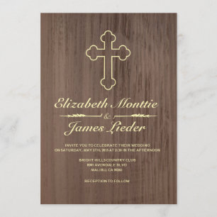 Old Iron Cross Wedding Invitations