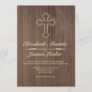 Old Iron Cross Wedding Invitations