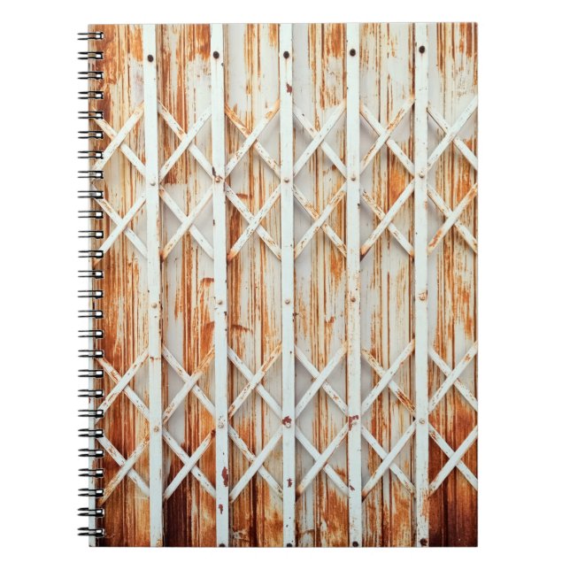 Old iron door panels are rusted. abstract,antique, notebook (Front)