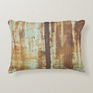 Old Iron Rust: Metal Background Decorative Cushion