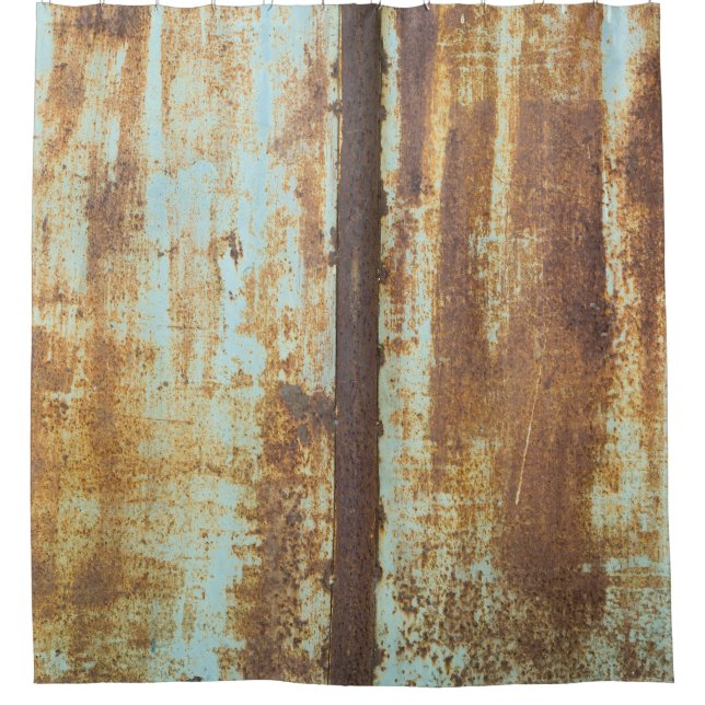 Old Iron Rust: Metal Background Shower Curtain (Front)