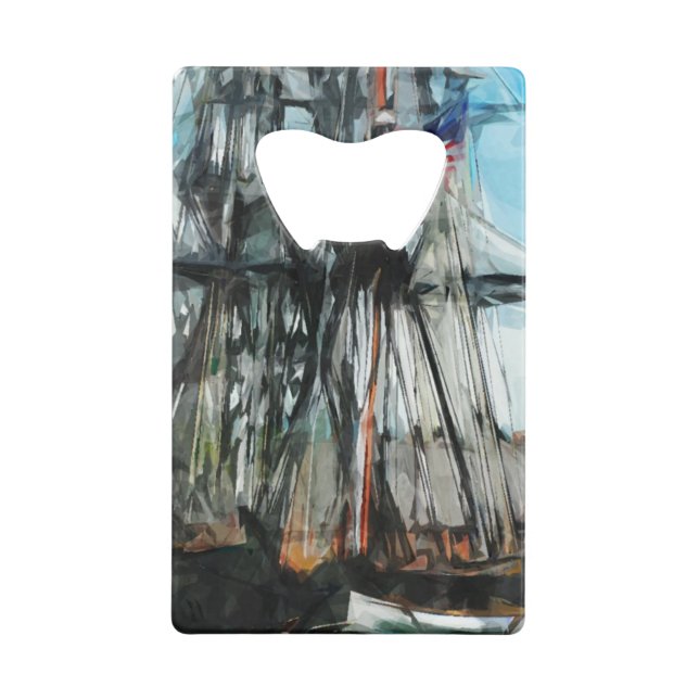 Old Ironsides Boston Harbour Abstract Impressionis (Front)