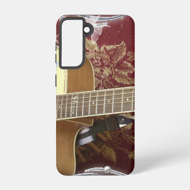 Old is gold String Instrument. Guitar Samsung Galaxy S21 Case (Back)