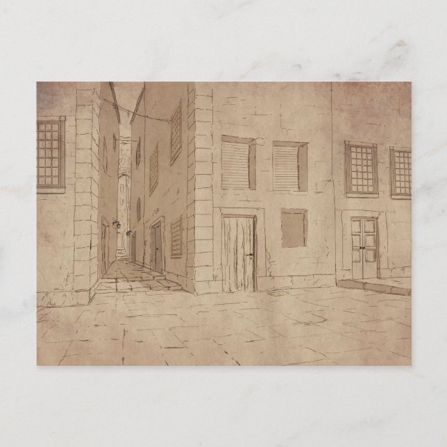 Old Italian Town postcard (Front)