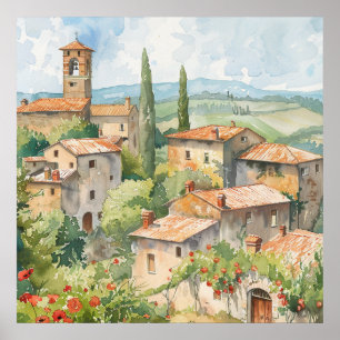 Old Italian Village  Poster