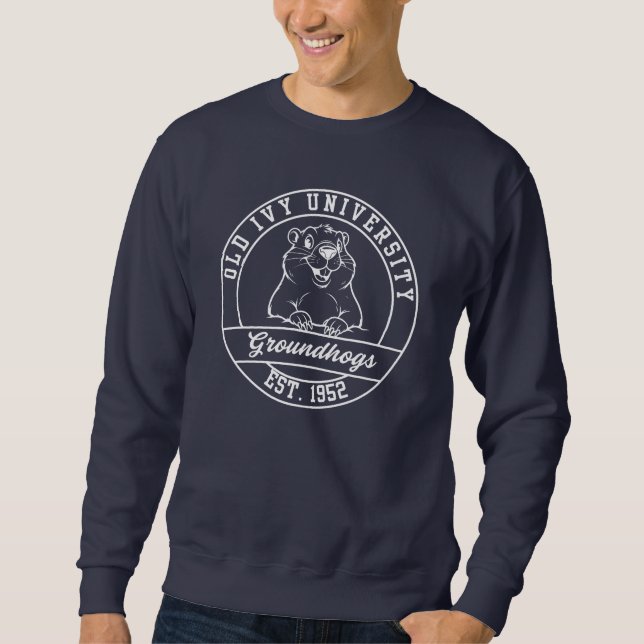 Old Ivy Groundhog Navy Sweatshirt (Front)