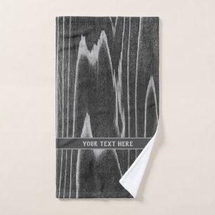 Old Japanese Wood Grain Pattern - Personalizable Hand Towel