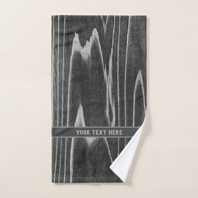 Old Japanese Wood Grain Pattern - Personalizable Hand Towel (Hand Towel)