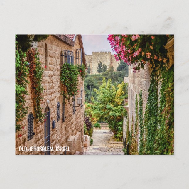 OLD JERUSALEM, ISRAEL POSTCARD (Front)