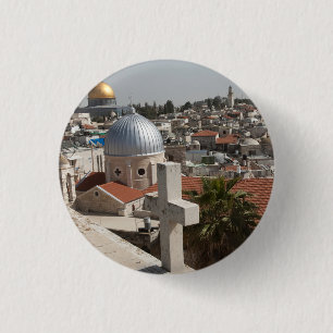 Old Jerusalem's Skyline 3 Cm Round Badge