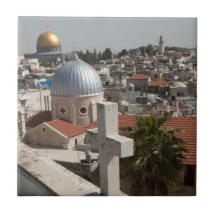 Old Jerusalem's Skyline Ceramic Tile