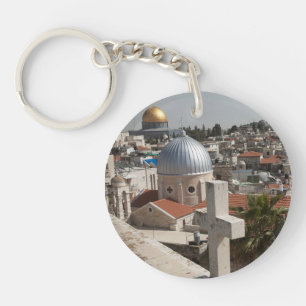 Old Jerusalem's Skyline Key Ring