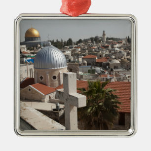 Old Jerusalem's Skyline Metal Ornament