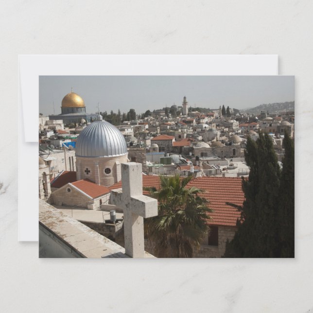 Old Jerusalem's Skyline Thank You Card (Front)