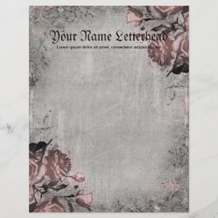 Old Key and Roses Personalised Letterhead