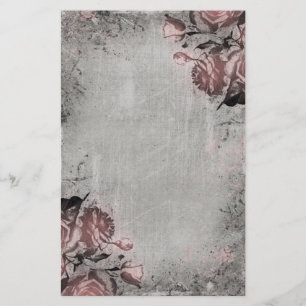 Old Key and Roses Stationery