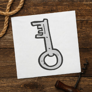 Old Key Napkin