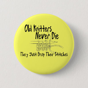 Old Knitters 6 Cm Round Badge