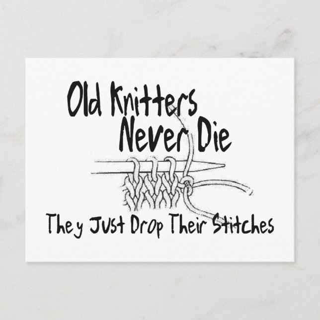 Old Knitters Postcard (Front)