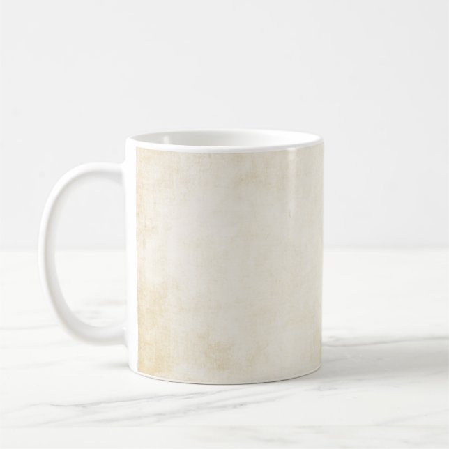Old kraft paper: textured background coffee mug (Left)