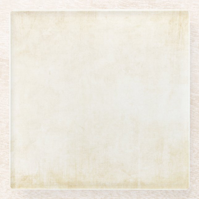 Old kraft paper: textured background glass coaster (Front)