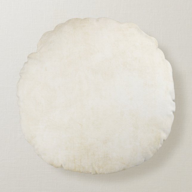 Old kraft paper: textured background round cushion (Front)