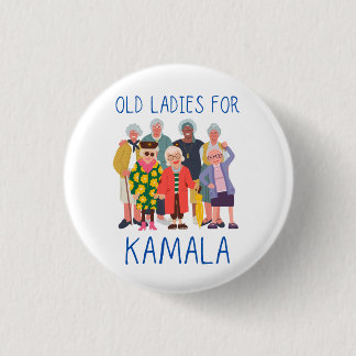 Old Ladies for Kamala 3 Cm Round Badge