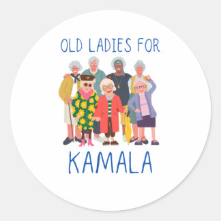 Old Ladies for Kamala Classic Round Sticker