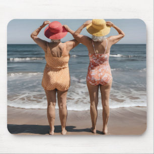 Old Ladies On The Beach Mouse Pad